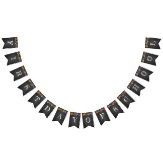 Pancarta De Bunting De Primer Día De La Escuela