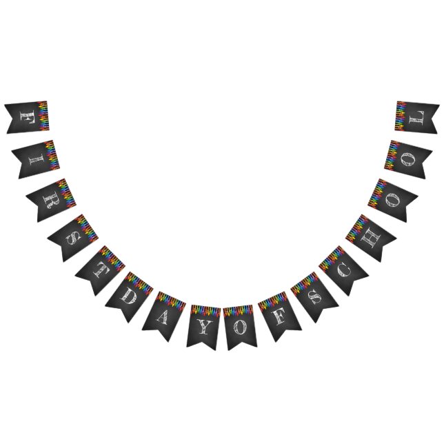 Pancarta De Bunting De Primer Día De La Escuela (Todo)