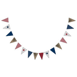 Pancarta de Bunting del 4 de julio feliz
