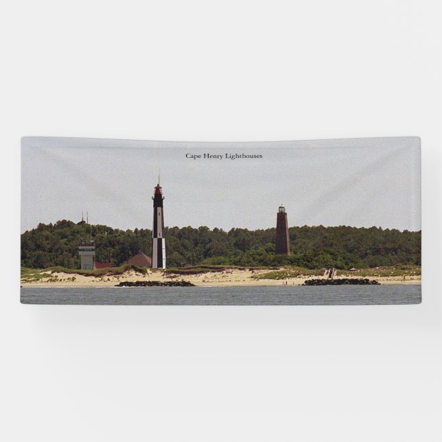 Pancarta de Cape Henry Lighthouses (Horizontal)