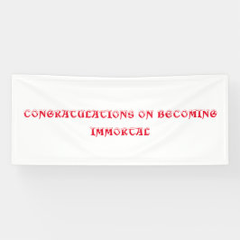 pancarta de celebración de la inmortalidad