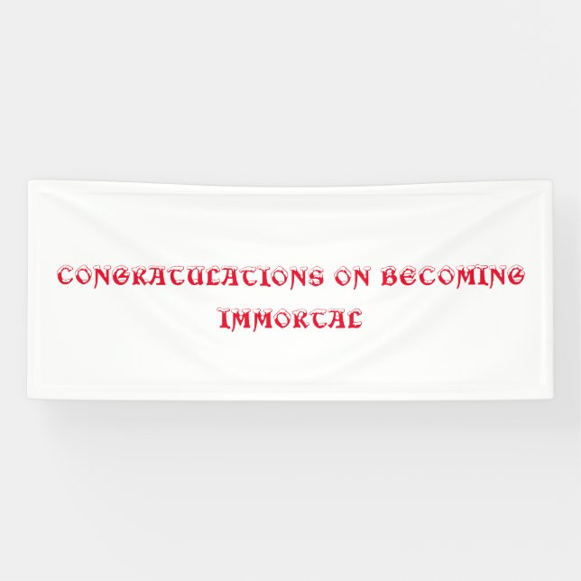 pancarta de celebración de la inmortalidad (Horizontal)