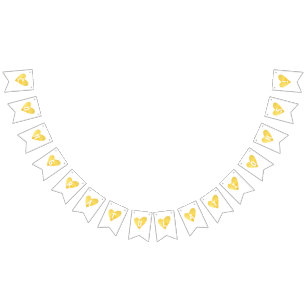 Pancarta de color amarillo acuático