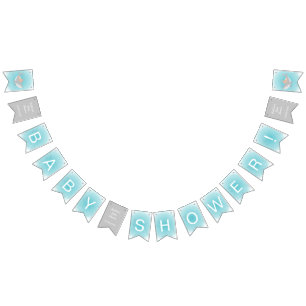 Pancarta de conejo de Baby Shower para tiburones d
