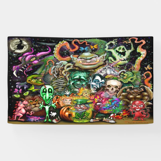 Pancarta de criaturas mágicas (Horizontal)