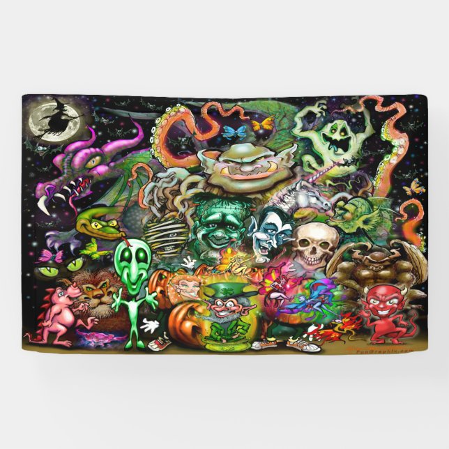 Pancarta de criaturas mágicas (Horizontal)