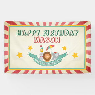 Pancarta de cumpleaños de Carnaval de Circo Fiesta