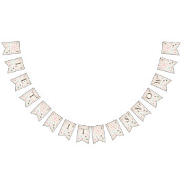 Pancarta de cumpleaños del Chica Pink Winter Wonde