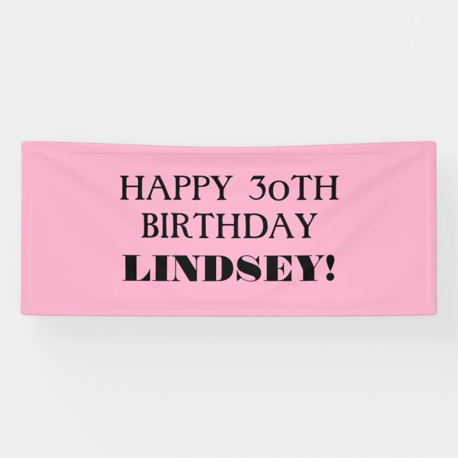 Pancarta de cumpleaños feliz a cualquier Personali (Horizontal)