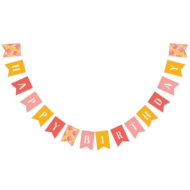 Pancarta de cumpleaños feliz con globo rosa (Todo)