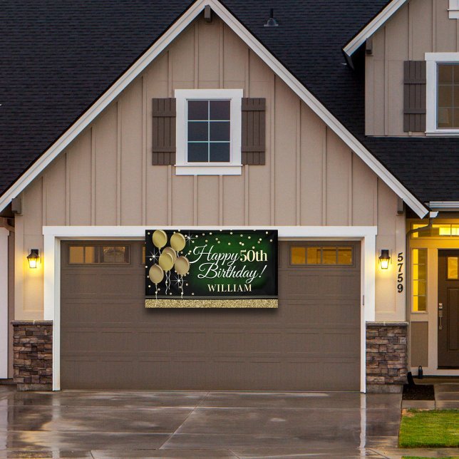 Pancarta de cumpleaños feliz de oro y verde Purpur (Subido por el creador)