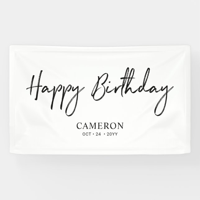 Pancarta de cumpleaños feliz para Personalizados m (Horizontal)
