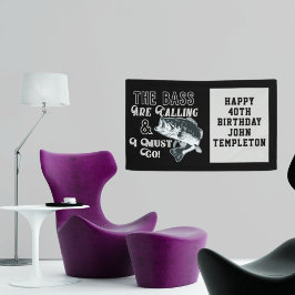 Pancarta de cumpleaños feliz pescar brusco agrega