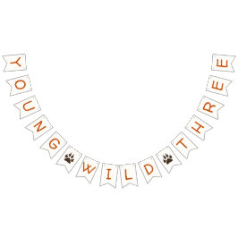 Pancarta de cumpleaños juvenil y silvestre