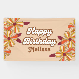 Pancarta de cumpleaños número 30 de Hippie Flower 