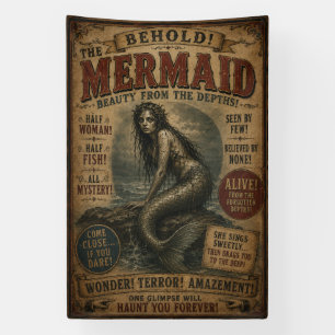 Pancarta de espectáculo secundario de sirena vinta