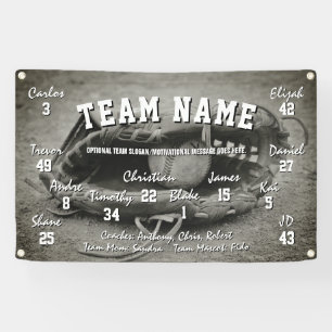 Pancarta de Espíritu del equipo de béisbol persona