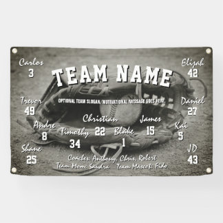 Pancarta de Espíritu del equipo de béisbol persona