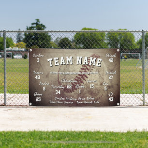 Pancarta de Espíritu del equipo de béisbol persona