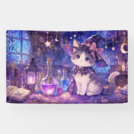 Pancarta de Fantasía de Gata Bruja Mágica