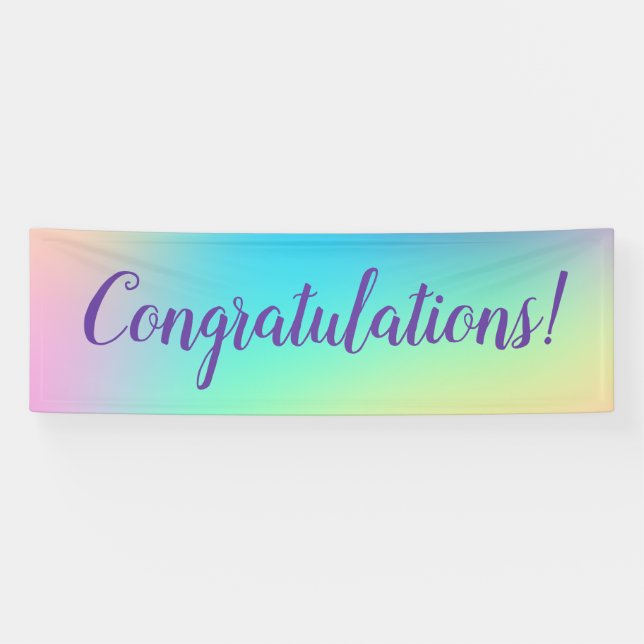 Pancarta de "Felicitaciones" del degradado del arc (Horizontal)