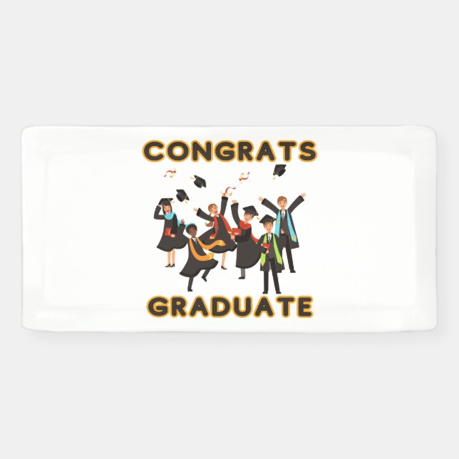 Pancarta de felicitaciones para graduados 2x1 viní (Horizontal)