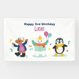 Pancarta de Fiesta de cumpleaños para niños de Win