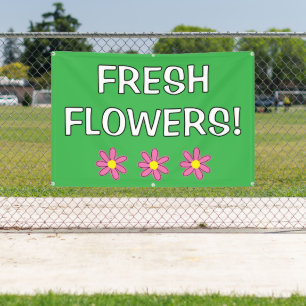 Pancarta de flores frescas