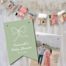 Pancarta de fotos Baby Shower personalizada de Sag