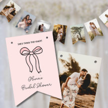 Pancarta de fotos de ducha de novia personalizada 