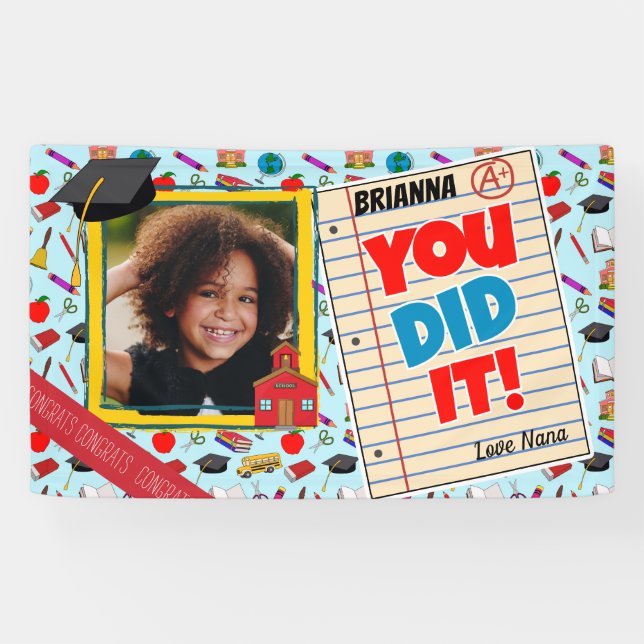 Pancarta de fotos de preescolar/jardín de infancia (Horizontal)