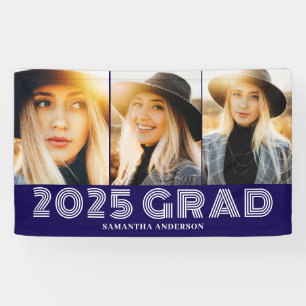Pancarta de graduación 2025 de collage de fotos az