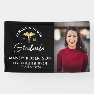 pancarta de graduación de enfermería simple