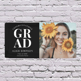 Pancarta de graduación de foto de Moda de felicita