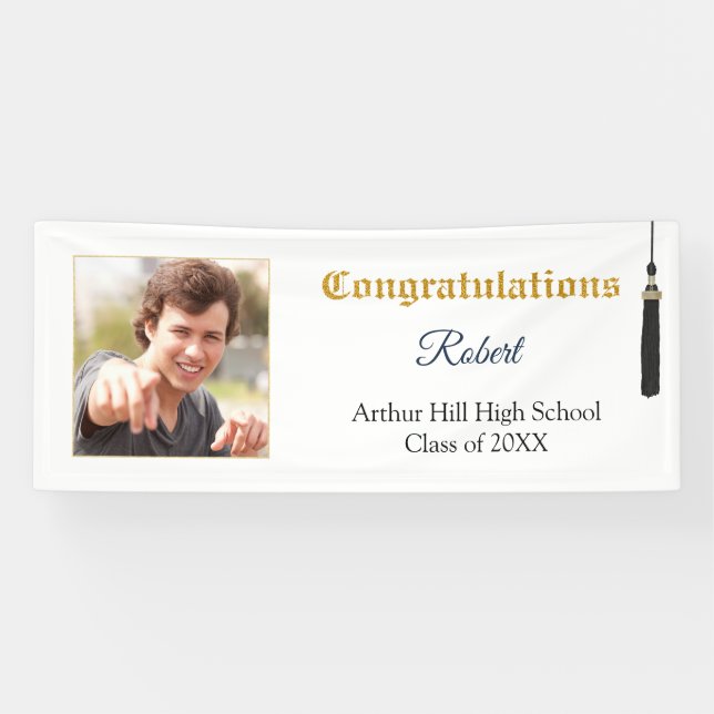 Pancarta de graduación de fotos (Horizontal)