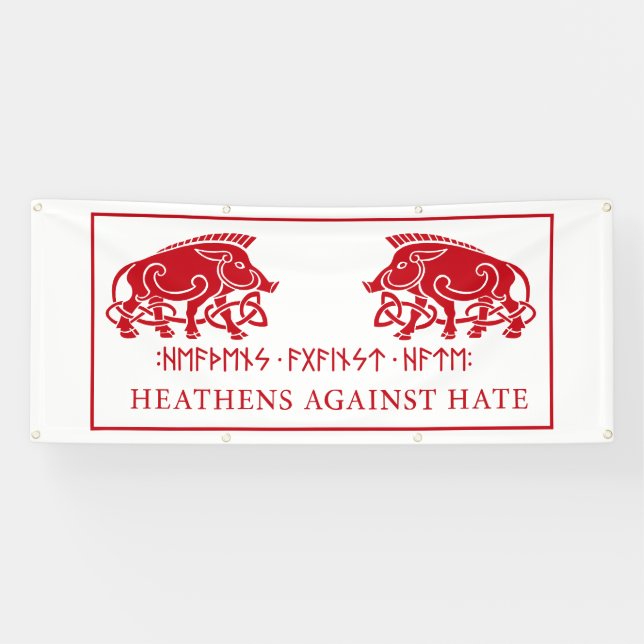 Pancarta de Heathens Against Hate (Horizontal)