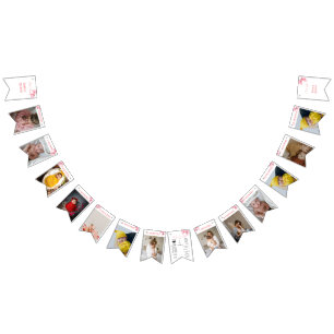 Pancarta de hito rosado en la curva, 12 meses, cum