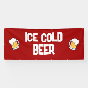 Pancarta de la cerveza fría helada