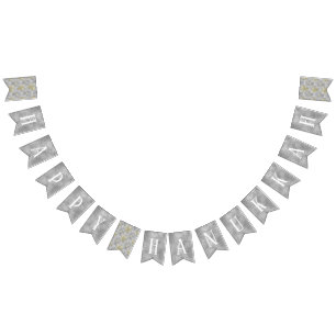 Pancarta de la cola de hanukkah Swallowtail simple