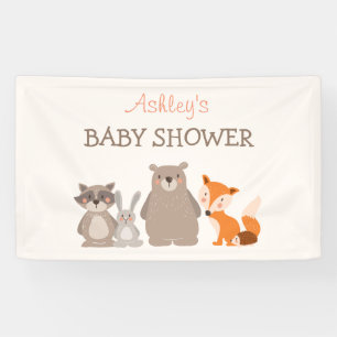 Pancarta de la ducha para animales de Woodland Ani