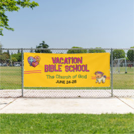 Pancarta de la Escuela Bíblica de Vacaciones Amari