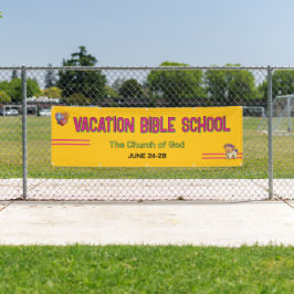 Pancarta de la Escuela Bíblica de Vacaciones de Am