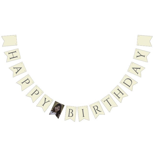 Pancarta de la foto del chica de cumpleaños feliz (Todo)