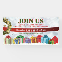 Pancarta de la iglesia de Navidad para funciones n