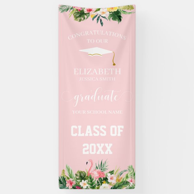Pancarta de la puerta de graduación del Flamingo T (Vertical)