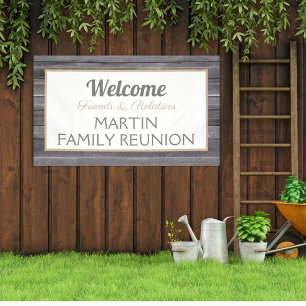 Pancarta de la reunión de la familia neutral del p