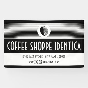 pancarta de la tienda de granos de café