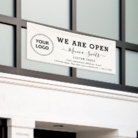 pancarta de la tienda de logotipos sencillos