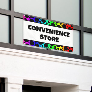 Pancarta de la tienda Rainbow Conveniency