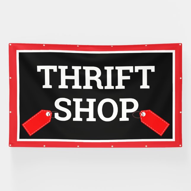Pancarta de la tienda Thrift (Horizontal)